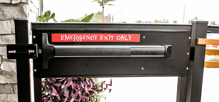 emergency push bar installation in Shafter