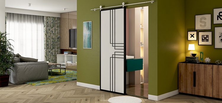 sliding bathroom door installation in Shafter